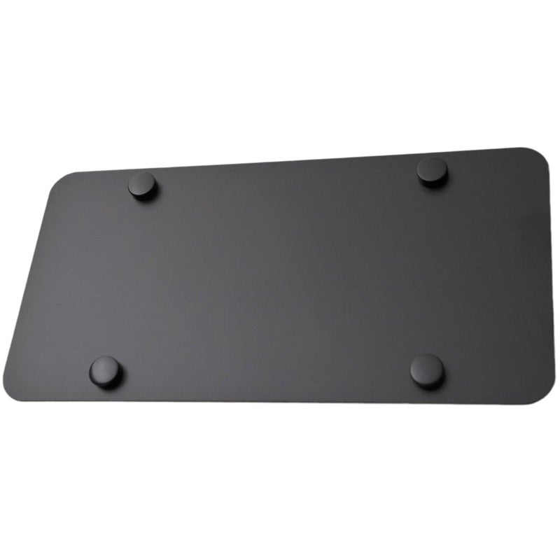 LFPartS Backing Reinforce Stainless Steel License Plate (12"x6", Black Matte) - Image 1